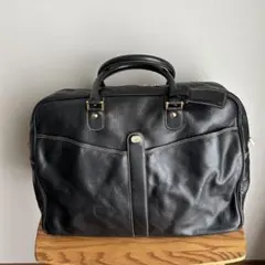 ダンヒル　dunhill 　ボストンバッグ　黒レザー　旅行バック