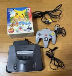 NINTENDO64 本体＋コントローラー ピカチュウげんきでちゅう ソフト
