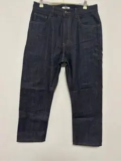 UNIQLO セルビッジジーンズ　インディゴブルー　ストレートデニムパンツ