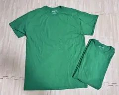 GILDAN グリーン Tシャツ ギルダン 緑 半袖　2枚セット　まとめ売り