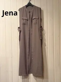 美品 Jena ノースリーブ ベストジレ カーキ