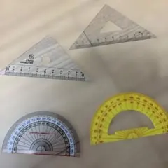 三角定規セット 透明・黄色