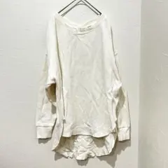 【niko and... 】(4)ワッフル素材 長袖カットソー アイボリー