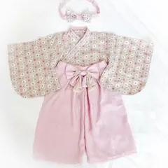 リバティ　トリア　袴　ハンドメイド　80〜90 バースデー　ひな祭り　節句