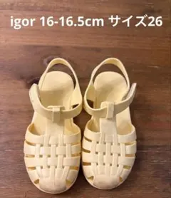 お値下　igor サンダル　26 16cm 16.5cm 黄色　イエロー
