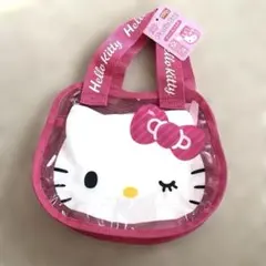 サンリオ ハローキティ キティ クリアバッグ ビニールバッグ プールバッグピンクのサムネイル