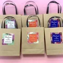 ミニ紙袋　ハンドメイド  クラフトC 大きめ