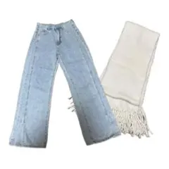 GRL Mサイズズボン Honeys白マフラー 2点セット