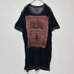 アメリカンイーグル Tシャツ クルーネック 半袖 プリント Tシャツ S 黒 綿