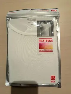 新品　ユニクロ　ヒートテック　半袖　Uネック　150cm 白