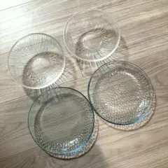 金麦の四季 たち吉　水流　硝子鉢　露草色　硝子皿　京都たち吉　あいあい皿