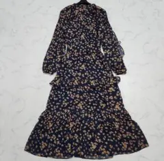 極美品✨ローレンラルフローレン フローラル ジョーゼット ドレス