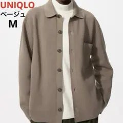 ユニクロ UNIQLO ミラノリブシャツカーディガン M ベージュ 完売品