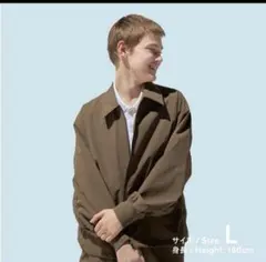 ファミリーマート　ジップアップジャケット L ブラウン