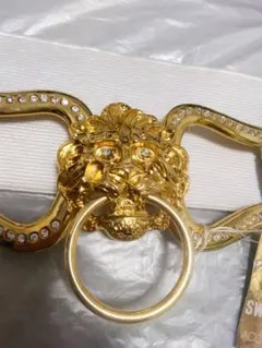 SWORD FISH バックルベルト ホワイト ゴールド ライオン