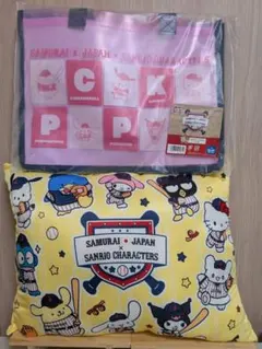 サンリオ　BIGクッション　タイトーくじ　侍ジャパン　B賞　クリアトートバッグ