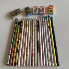 レトロ　鉛筆19本と消しゴムセット