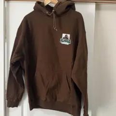 XLARGE ブラウンパーカー ロゴ刺繍
