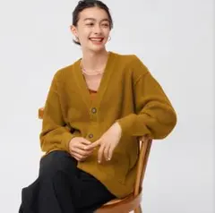GU ワッフルカーディガン M
