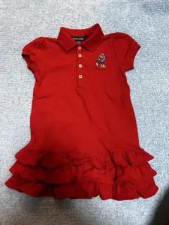 Ralph Lauren 赤 フリル ワンピース 3T