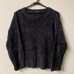 GU ジーユー　レディースセーター　ダークブラウン　無地　長袖　Ｍ