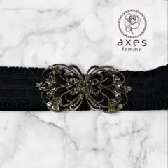 ❁axes femme❁アクシーズファム　装飾バックル付きゴムベルト　ブラック