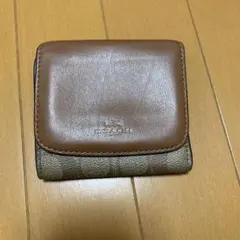 COACH ブラウン 三つ折り財布