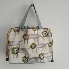 セール⭐　ハンドメイド　ミナペルホネン　ルック　あおりポケット　巾着　トート