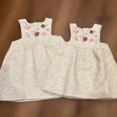 プチバトー　スカート　ワンピース　姉妹　お揃い　セット