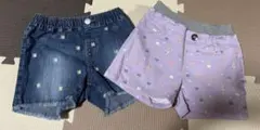 ガール短パン2点セット120センチ
