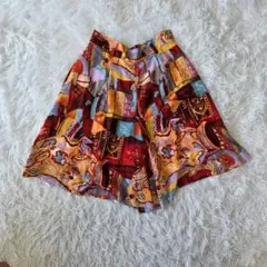 CLAUDE CROSS 総柄スカート風カラフルショートパンツマルチカラー