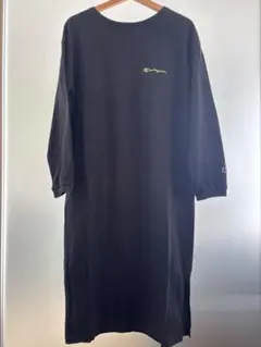 Champion ブラック ロングワンピース M