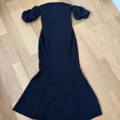 SHEIN オフショルダー ロングワンピース ブラック