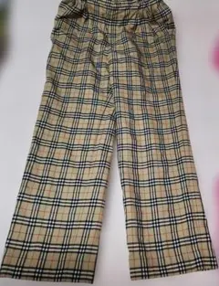 美品】バーバリー チルドレン ノバチェック 長ズボン ワイドパンツ 6Y