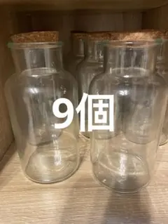 ガラス瓶 コルク蓋付き 保存容器 9個セット