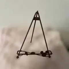 ミッキーマウス付き金属スタンドミニ❇️アンティーク❇️イーゼル型スタンド❇️中古品