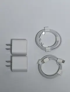 【Apple 純正】20W USB-C電源アダプタ ケーブル 2セット