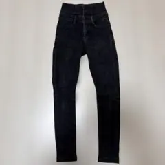 ハイウエスト スキニーデニム ブラック