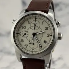 SEIKO5 自動巻 アイボリー文字盤 ミリタリー フィールド 21JEWELS