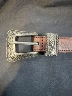 SAINTLAURENT ウエスタンベルトエディ期　EGO346371 ブラウン