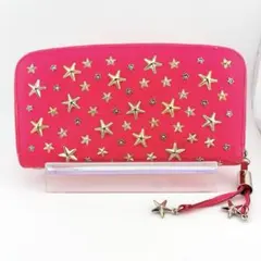 【JIMMY CHOO（ジミーチュウ） スタースタッズ 長財布 ピンク レザー】のサムネイル