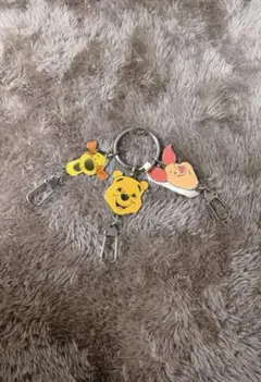 ディズニー　プー　キーホルダー　キーチェーン　レトロ　レア