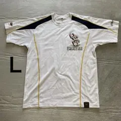 【ゼット】野球 練習用　Lサイズ　半袖Tシャツ　ホワイト×ネイビー※名前入り★のサムネイル