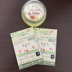 JR九州とコラボピクミンアクリルキーホルダーと缶バッジセット。のサムネイル