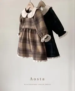 Aosta チェックワンピース