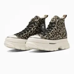 コンバース ヒョウ柄 厚底スニーカー