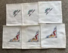 刺繍ハンカチ6枚セット