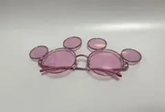 ディズニー ミッキー型 サングラス ピンク