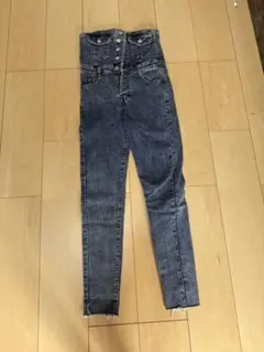 ダークデニム スキニーパンツ ハイウエスト