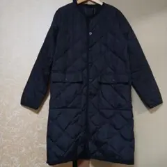 SHIPS any別注 TAION パイピング ノーカラー キルティング コート